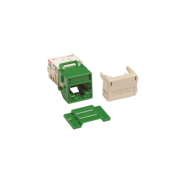 Commscope Uniprise Solutions 1-PORT MOD JACK 8W8P 110, T568A/B CAT6A IP10, GREEN UNJ10G-GR